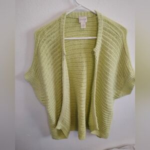 Chico's Soft Green Open-Front Cardigan